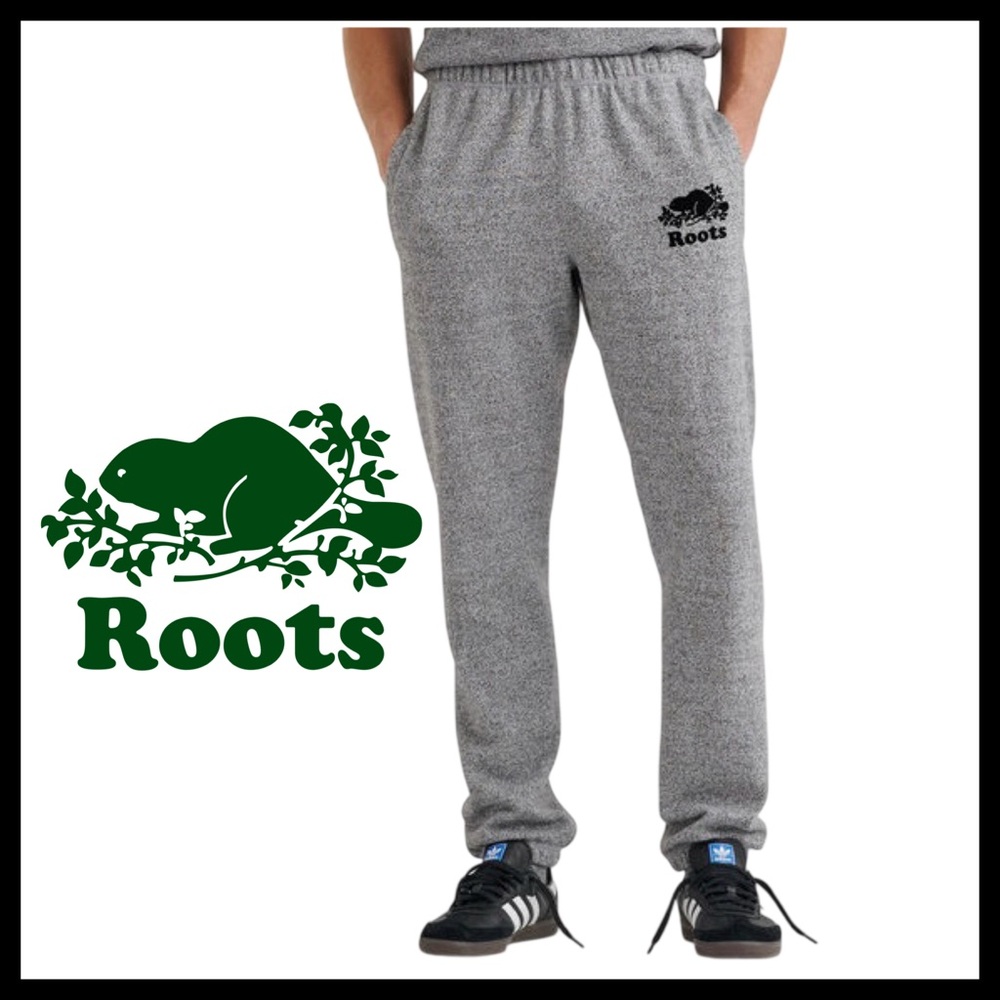 Roots Organic Original Premium 'Salt & Pepper' Fleece Sweatpant Jogger Size (S)